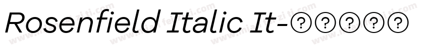 Rosenfield Italic It字体转换